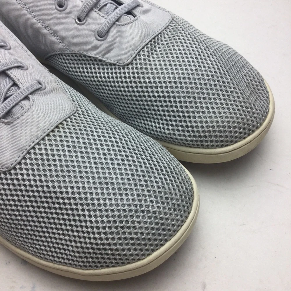 Olukai Nohea Moku No Tie Slip-On Gray Mesh Boat Shoes Men’s Size 11.5